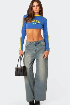 Brasil Long Sleeved Crop Top