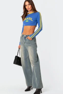 Brasil Long Sleeved Crop Top