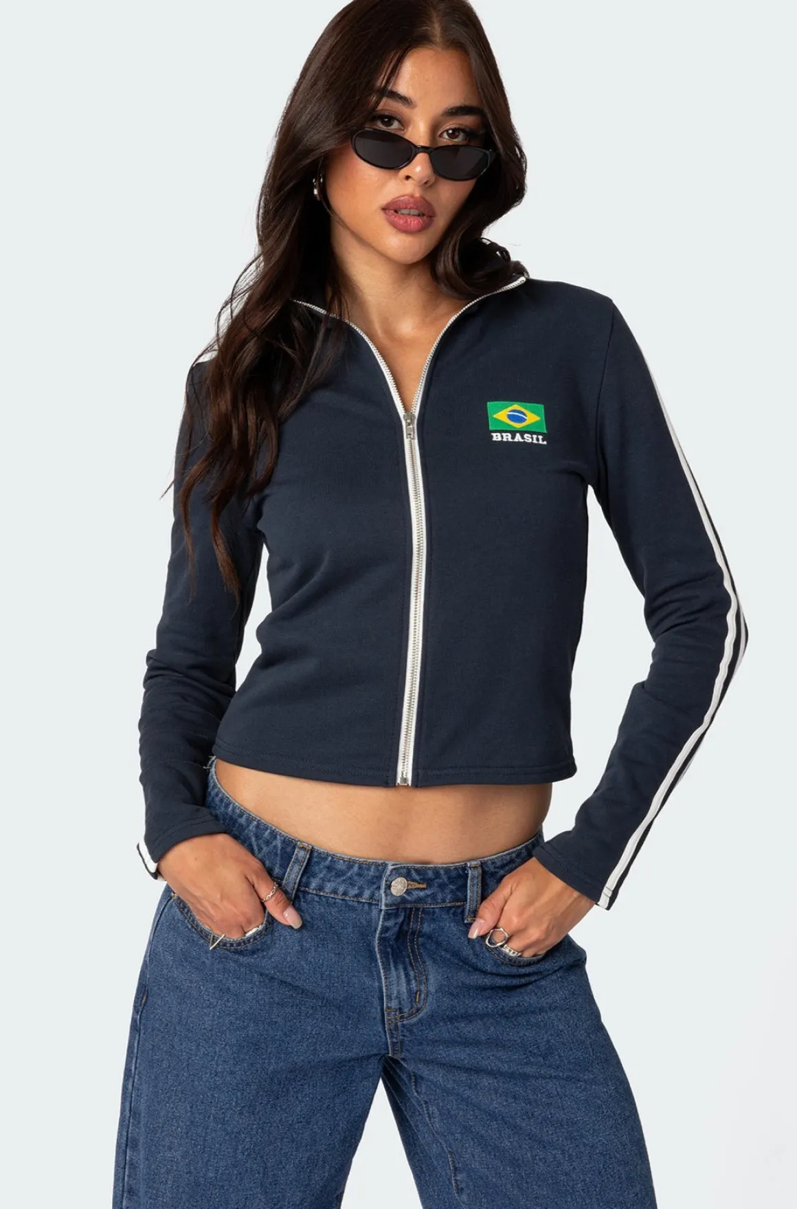 Brasil Zip Up Sweatshirt