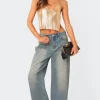 Braya Washed Low Rise Baggy Jeans