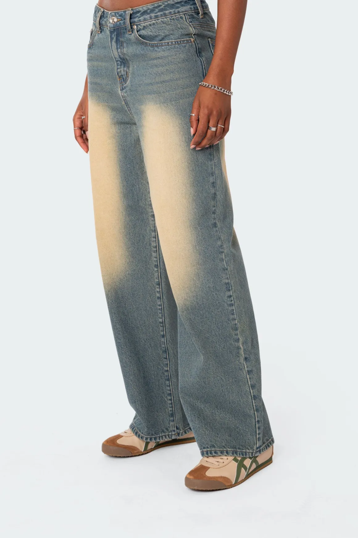 Braya Washed Low Rise Baggy Jeans