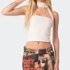 Bria Two Piece Mesh Scarf Top