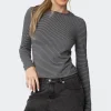 Brianna Striped Long Sleeve T Shirt