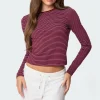 Brianna Striped Long Sleeve T Shirt