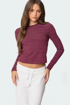 Brianna Striped Long Sleeve T Shirt
