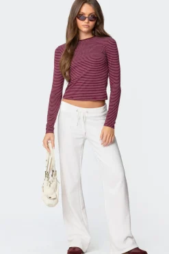 Brianna Striped Long Sleeve T Shirt