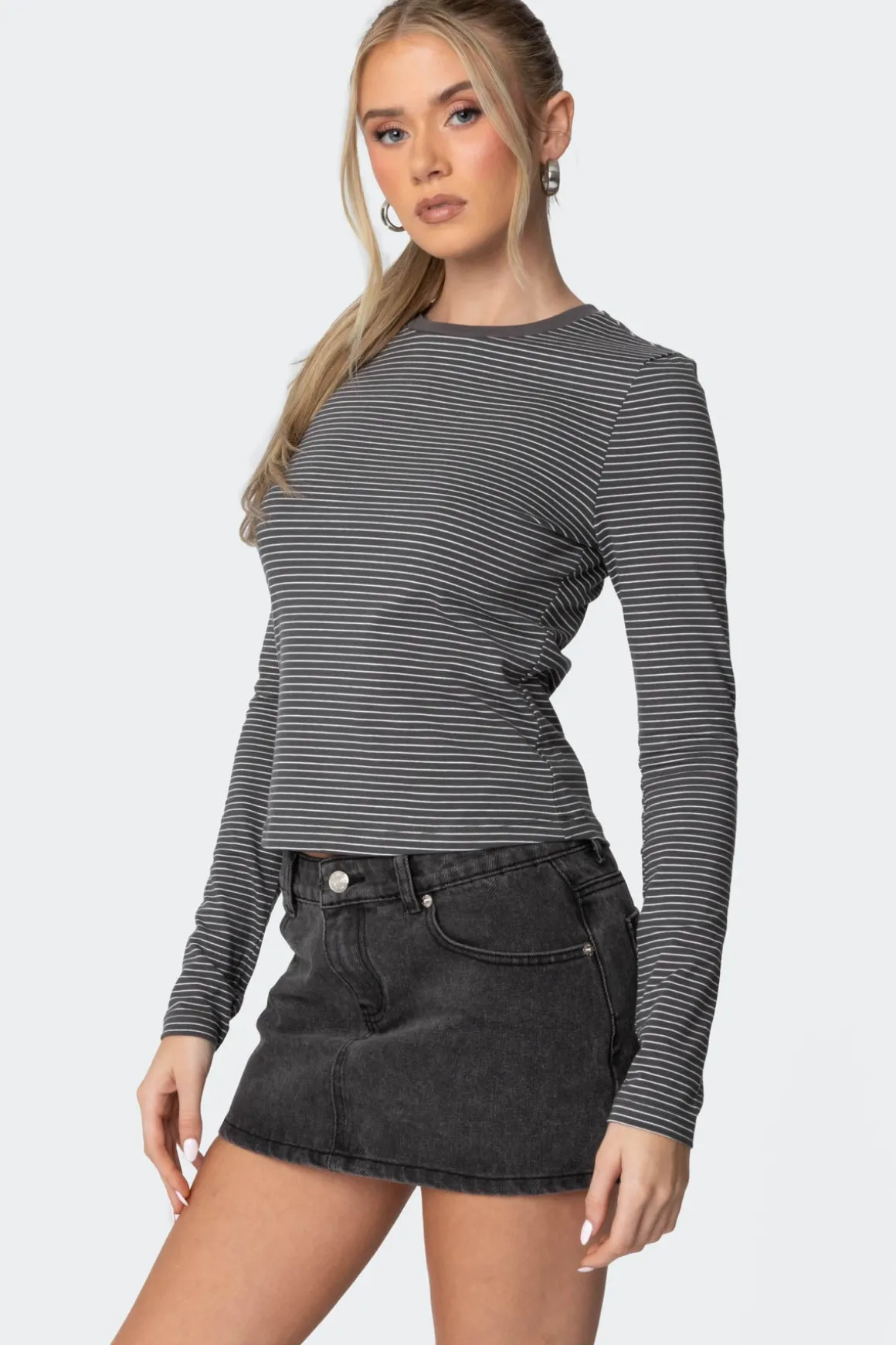 Brianna Striped Long Sleeve T Shirt