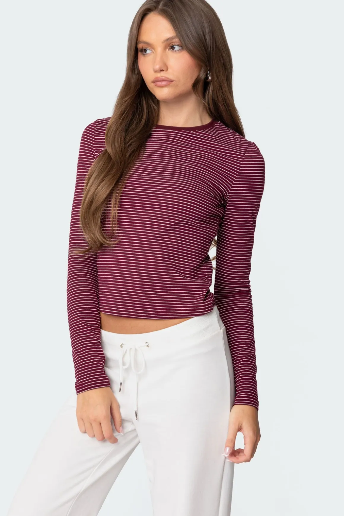 Brianna Striped Long Sleeve T Shirt