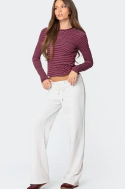 Brianna Striped Long Sleeve T Shirt