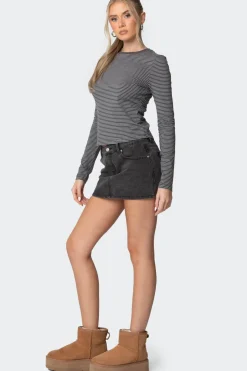 Brianna Striped Long Sleeve T Shirt