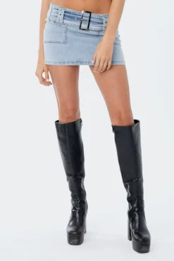 Bridget Low-Rise Denim Skirt
