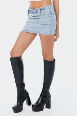 Bridget Low-Rise Denim Skirt