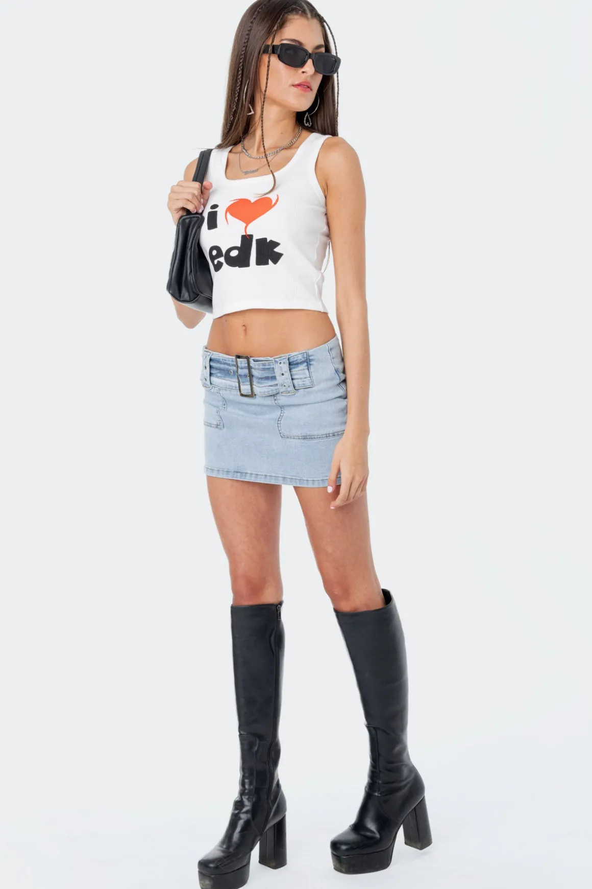 Bridget Low-Rise Denim Skirt