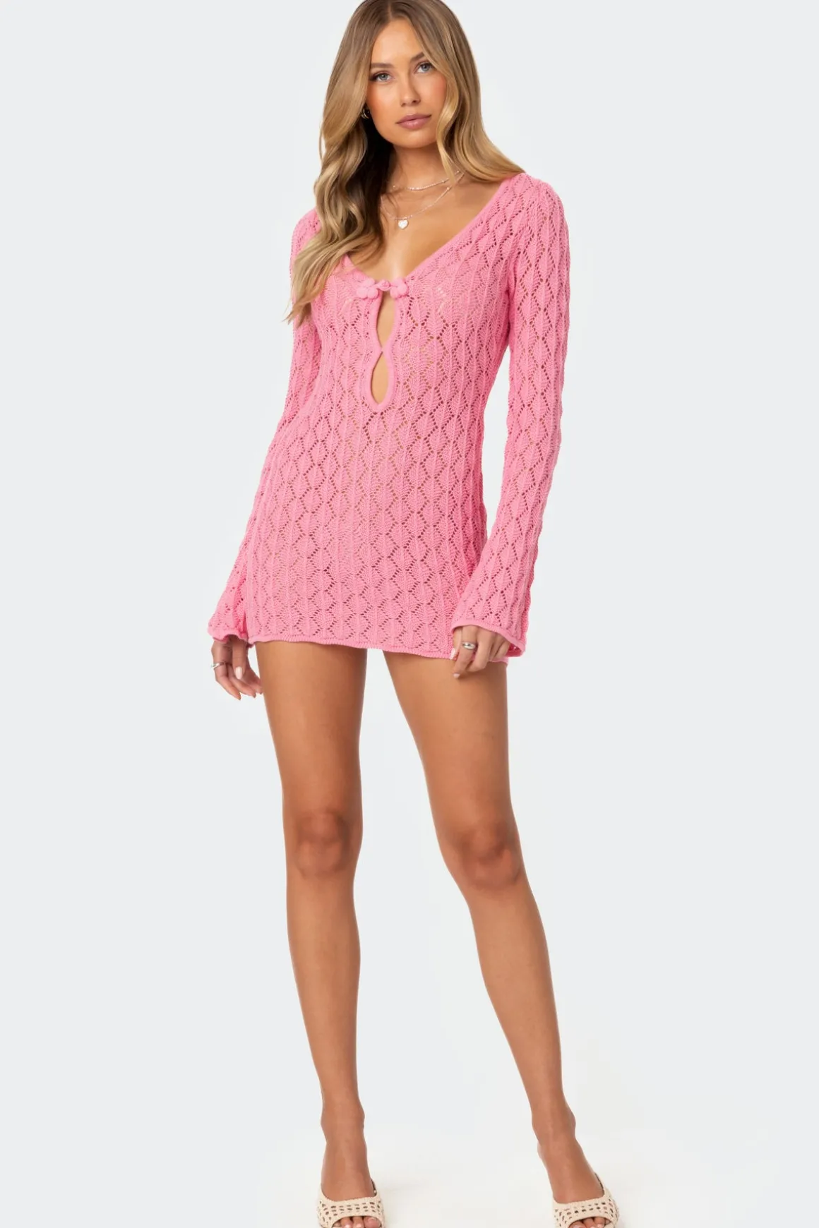 Brie Cut Out Crochet Mini Dress