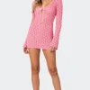 Brie Cut Out Crochet Mini Dress