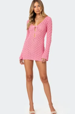 Brie Cut Out Crochet Mini Dress