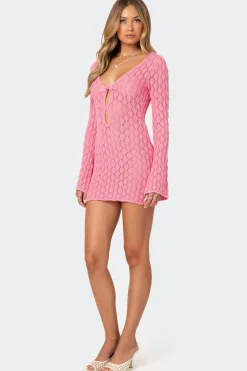 Brie Cut Out Crochet Mini Dress