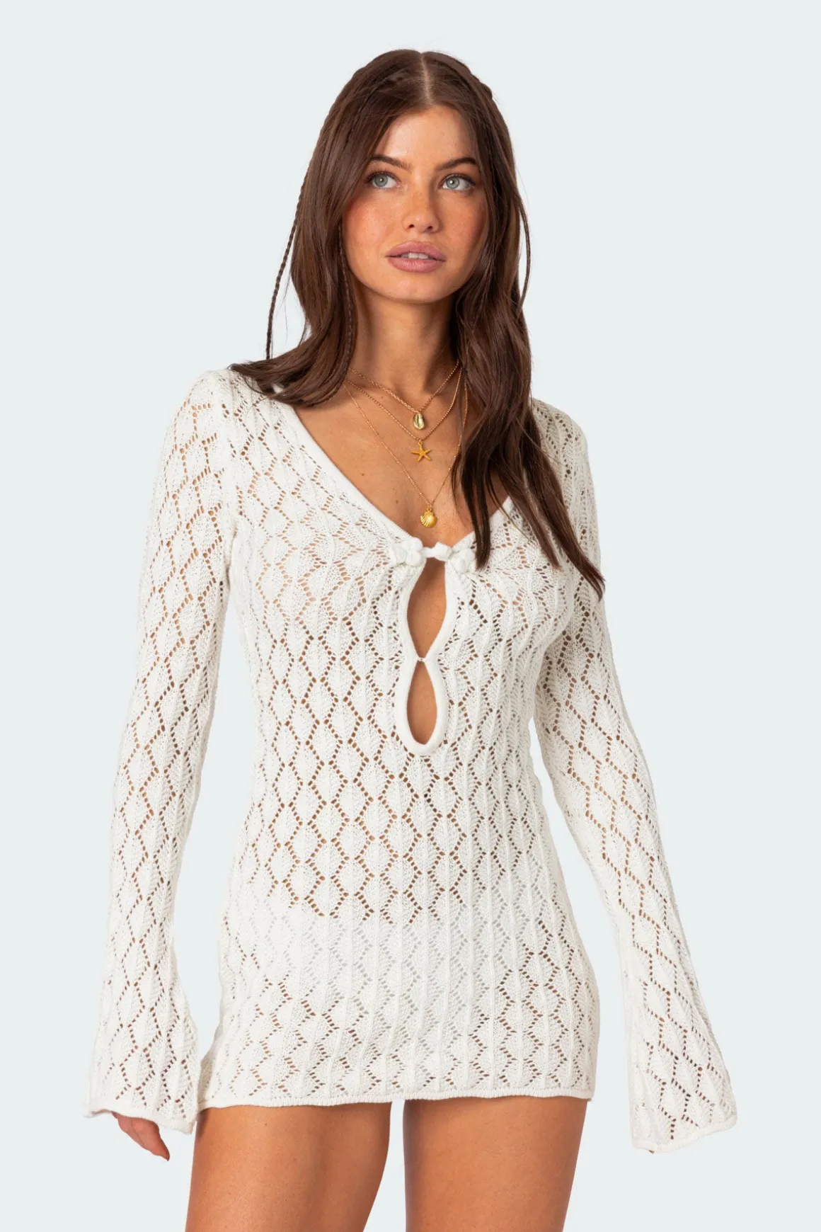 Brie Cut Out Crochet Mini Dress
