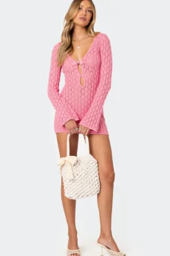 Brie Cut Out Crochet Mini Dress
