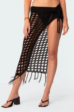 Brielle Crochet Slit Maxi Skirt