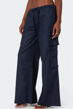 Bristol Linen Look Cargo Pants