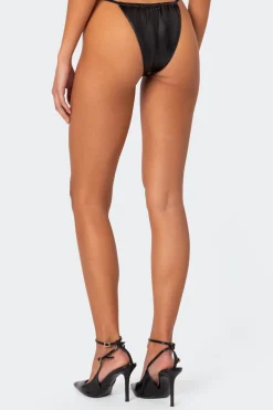 Bruna Faux Leather Bikini Bottom