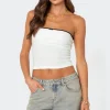 Built In Bra Waffle Tube Top