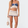 Cabana Contrast Crochet Mini Skirt
