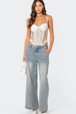 Cabaret Lacey Sheer Mesh Bodysuit