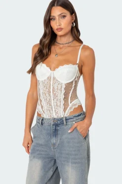 Cabaret Lacey Sheer Mesh Bodysuit