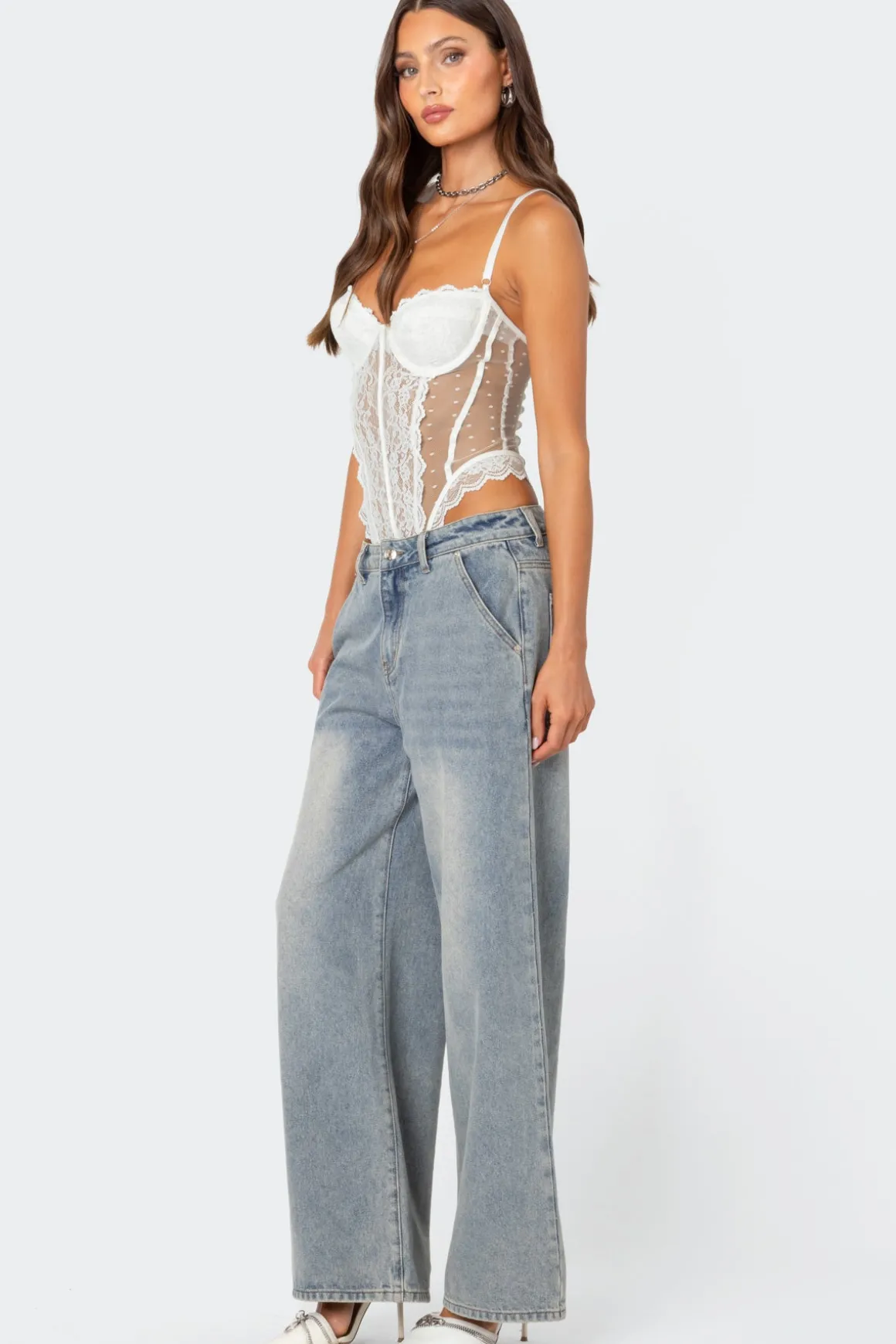 Cabaret Lacey Sheer Mesh Bodysuit