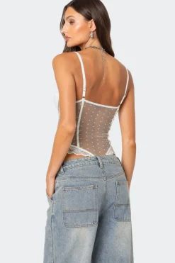 Cabaret Lacey Sheer Mesh Bodysuit
