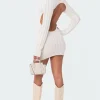 Cable Knit Open Back Dress