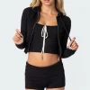 Cable Knit Zip Up Cardigan