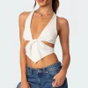 Cady Tie Front Cut Out Top