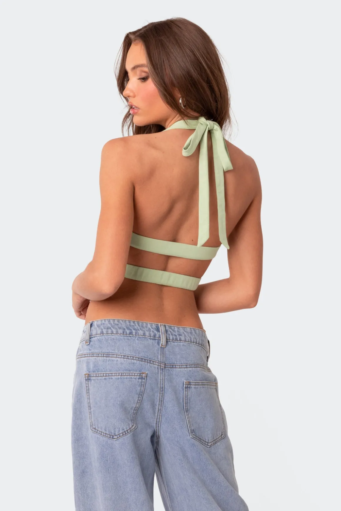 Cady Tie Front Cut Out Top