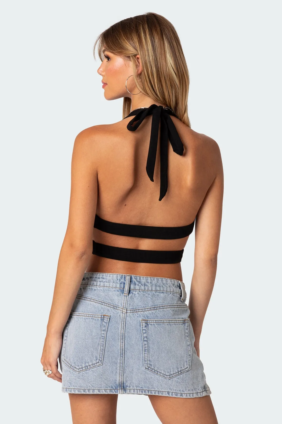 Cady Tie Front Cut Out Top