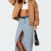 Cala Ruched Oversized Bomber Jacket