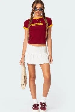 Camellia Cotton Scrunch Mini Skirt