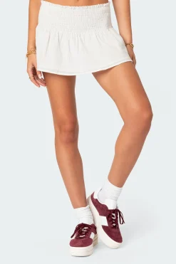 Camellia Cotton Scrunch Mini Skirt