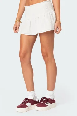 Camellia Cotton Scrunch Mini Skirt