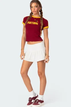 Camellia Cotton Scrunch Mini Skirt