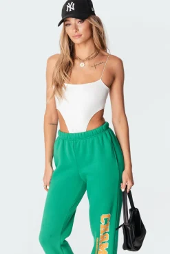 Camilla Ribbed High-Cut Bodysuit