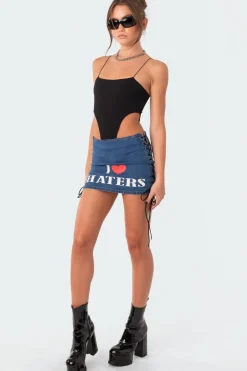 Camilla Ribbed High-Cut Bodysuit