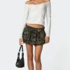 Camo Belted Bubble Mini Skort