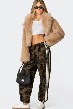 Camo Contast Striped Sweatpants