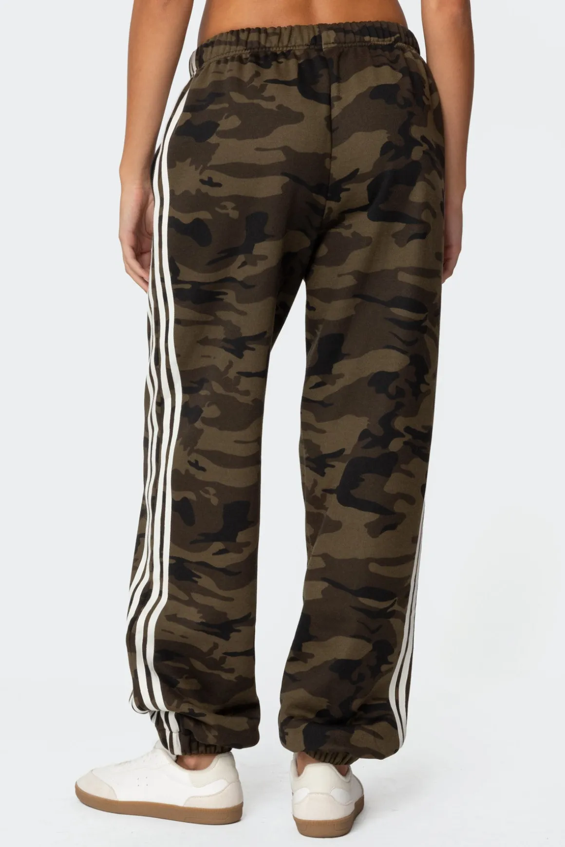 Camo Contast Striped Sweatpants