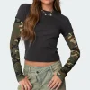 Camo Layered Long Sleeve T Shirt