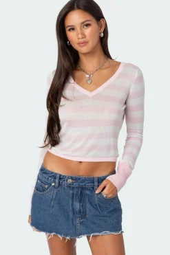 Candice Striped Knit Top