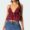 Candy Cotton Tie Front Tank Top